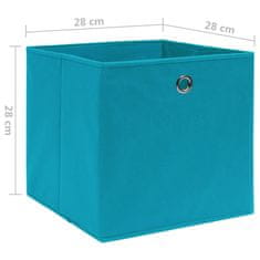 Vidaxl Úložné boxy 10 ks netkaná textilie 28 x 28 x 28 cm bledě modré