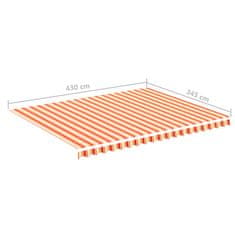 Petromila Náhradní plachta na markýzu žluto-oranžová 4,5 x 3,5 m