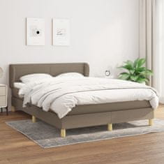 Greatstore Box spring postel s matrací taupe 140x190 cm textil