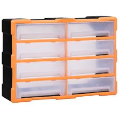 Vidaxl Organizér s 8 velkými zásuvkami 52 x 16 x 37 cm