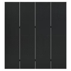 Vidaxl 4dílné paravány 2 ks černé 160 x 180 cm ocel