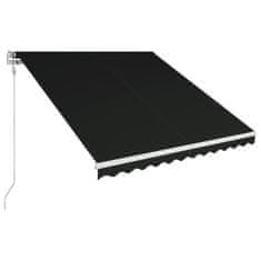 Greatstore Automatická zatahovací markýza 350 x 250 cm antracitová