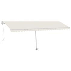 Vidaxl Sada sloupků pro markýzu bílá 600 x 245 cm železo