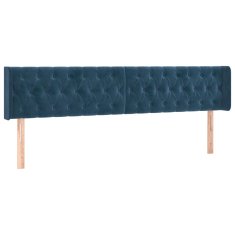 Vidaxl Box spring postel s matrací tmavě modrá 180x200 cm samet