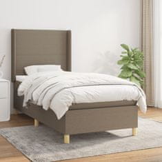 Vidaxl Box spring postel s matrací taupe 80x200 cm textil