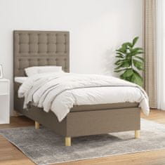 Vidaxl Box spring postel s matrací taupe 80x200 cm textil