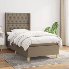 Greatstore Box spring postel s matrací taupe 80x200 cm textil