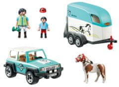 Playmobil 70511 Auto s přívěsem na poníky