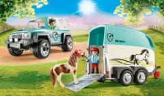 Playmobil 70511 Auto s přívěsem na poníky