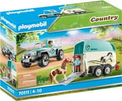 Playmobil 70511 Auto s přívěsem na poníky