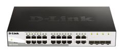 D-Link DGS-1210-20 L2/L3 Smart+ switch, 16x GbE, 4x RJ45/SFP, fanless