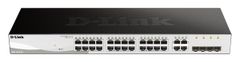 D-Link DGS-1210-28 L2/L3 Smart+ switch, 24x GbE, 4x RJ45/SFP, fanless