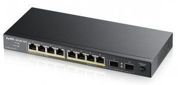 Zyxel GS1100-10HPv2, unmanage PoE 8x Gigabit, 2x Fiber Uplink, 120 Watt PoE