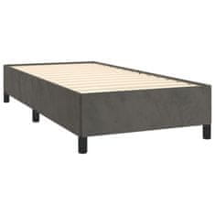 Greatstore Box spring postel s matrací tmavě šedá 80 x 200 cm samet