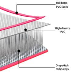 Vidaxl Nafukovací cvičební podložka s pumpou 500x100x10 cm PVC růžová