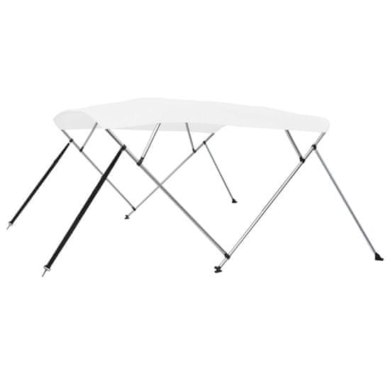 Vidaxl Bimini stříška se 4 oblouky bílá 243 x 210 x 137 cm