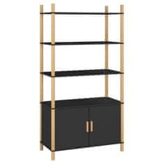 Greatstore Skříň highboard černá 80x40x153 cm kompozitní dřevo