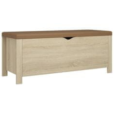 Vidaxl Úložný box s poduškou dub sonoma 105x40x45cm kompozitní dřevo