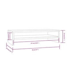 Vidaxl Stojan na monitor bílý 50 x 24 x 13 cm masivní borové dřevo