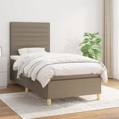 Greatstore Box spring postel s matrací taupe 80x200 cm textil