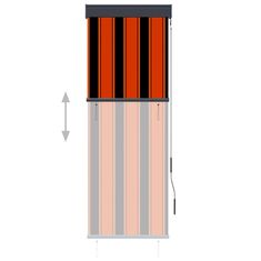 Vidaxl Venkovní roleta 60 x 250 cm oranžovo-hnědá