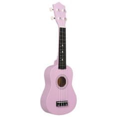 Vidaxl Set soprano ukulele s obalem pro děti růžové 21"