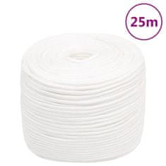 Vidaxl Lodní lano celobílé 6 mm 25 m polypropylen