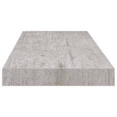 Vidaxl Plovoucí nástěnné police 4 ks betonově šedé 60x23,5x3,8 cm MDF