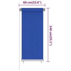 Vidaxl Venkovní roleta 60 x 140 cm modrá HDPE