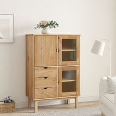 Greatstore Skříň highboard 85 x 43 x 125 cm masivní borové dřevo