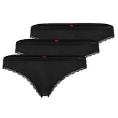 Hugo Boss 3 PACK - dámská tanga HUGO 50492458-001 (Velikost XL)