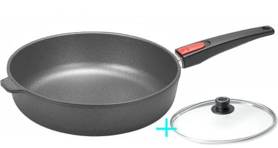 Woll Hluboká titanová pánev 28 cm indukční s odnímatelnou rukojetí, Titanium Nowo, WOLL