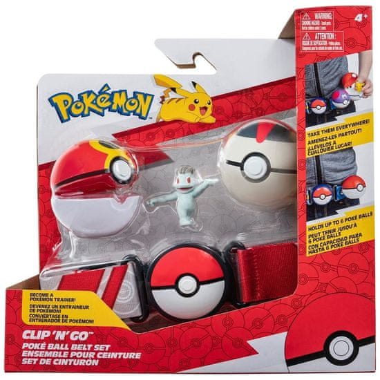 Jazwares Pokémon Clip n Go - Trenérský pásek se Machop