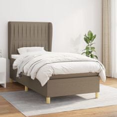 Vidaxl Box spring postel s matrací taupe 90x190 cm textil