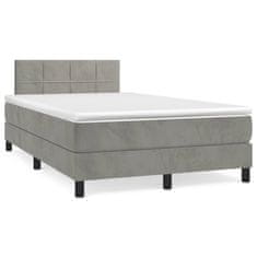 shumee Box spring postel s matrací světle šedá 120x190 cm samet