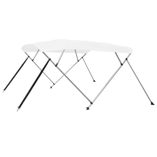 Vidaxl Bimini stříška se 4 oblouky bílá 243 x 180 x 137 cm