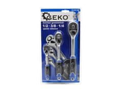 GEKO Ráčna 1/2", 3/8", 1/4", sada 3ks