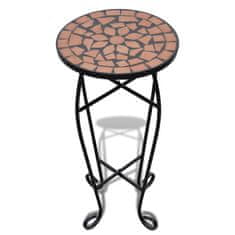Vidaxl Mozaikový stolek na květiny terakota