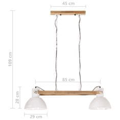 Vidaxl Industriální závěsné svítidlo 25 W bílé 109 cm E27