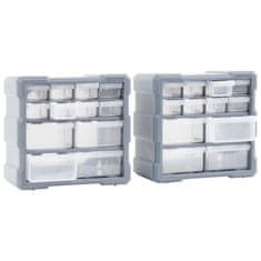 Vidaxl Organizéry s 12 zásuvkami 2 ks 26,5 x 16 x 26 cm