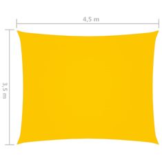 Greatstore Stínící plachta oxfordská látka obdélníková 3,5 x 4,5 m žlutá