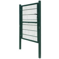 Vidaxl 2D plotová branka (jednokřídlá), zelená, 106 x 230 cm