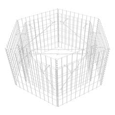 Vidaxl Šestihranný gabionový vyvýšený záhon 100 x 90 x 50 cm