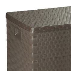 Vidaxl Zahradní úložný box hnědý 120 x 56 x 63 cm PP ratan