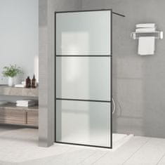 Vidaxl Sprchová zástěna walk-in černá 90 x 195 cm mléčné ESG sklo