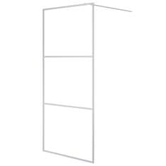 Greatstore Sprchová zástěna walk-in stříbrná 90 x 195 cm čiré ESG sklo