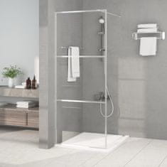 Greatstore Sprchová zástěna walk-in stříbrná 80 x 195 cm čiré ESG sklo