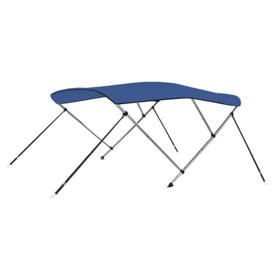 Vidaxl Bimini stříška se 3 oblouky modrá 183 x 160 x 137 cm