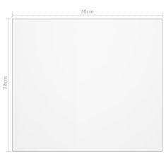 Vidaxl Ochranná fólie na stůl matná 70x70 cm 2 mm PVC