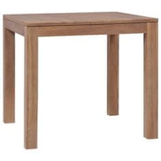 Greatstore Jídelní stůl masivní teak s přírodním povrchem 82 x 80 x 76 cm